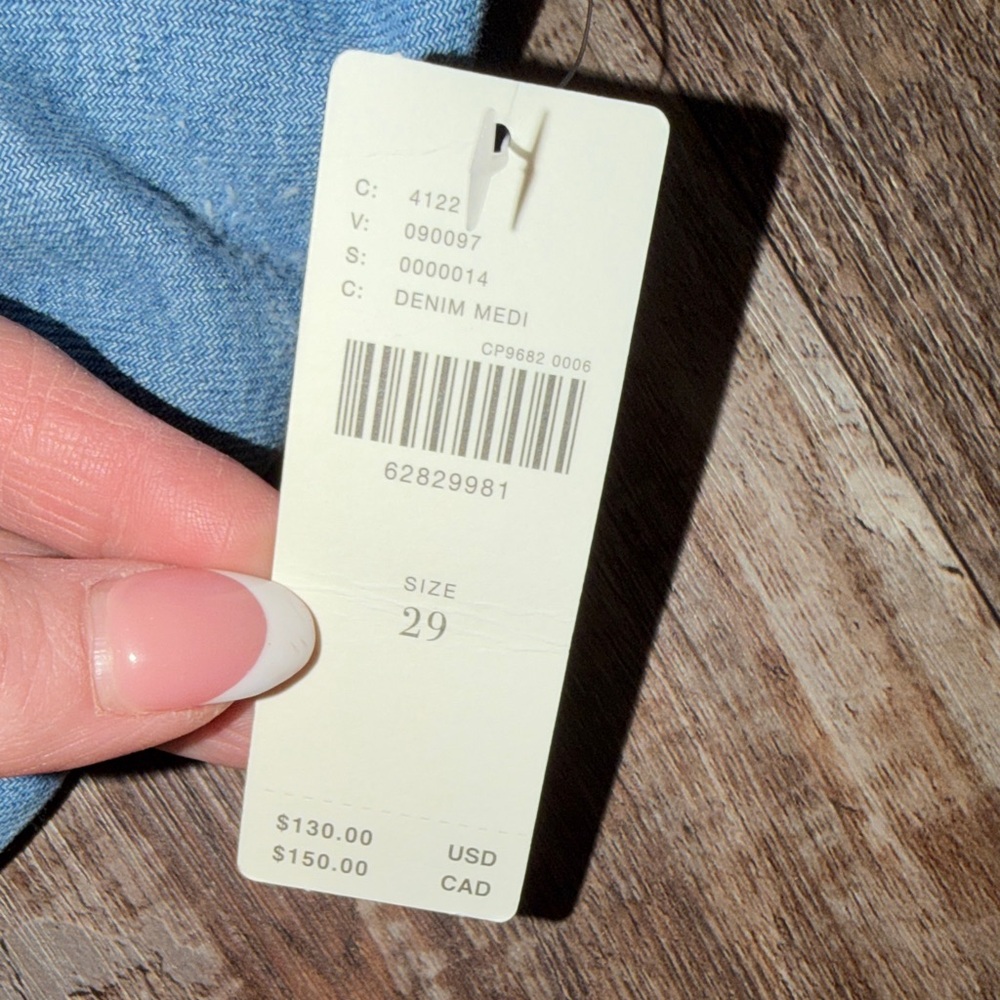 Pilcro Light Blue Wide Leg Flare Jeans - Picture 3 of 10